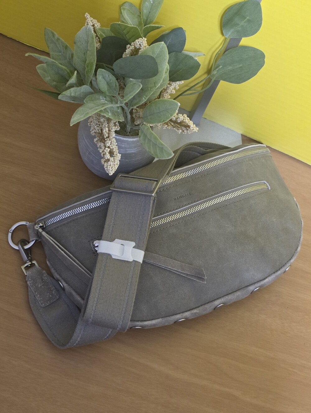 Hammitt Pewter Large Charles With Brushed Silver